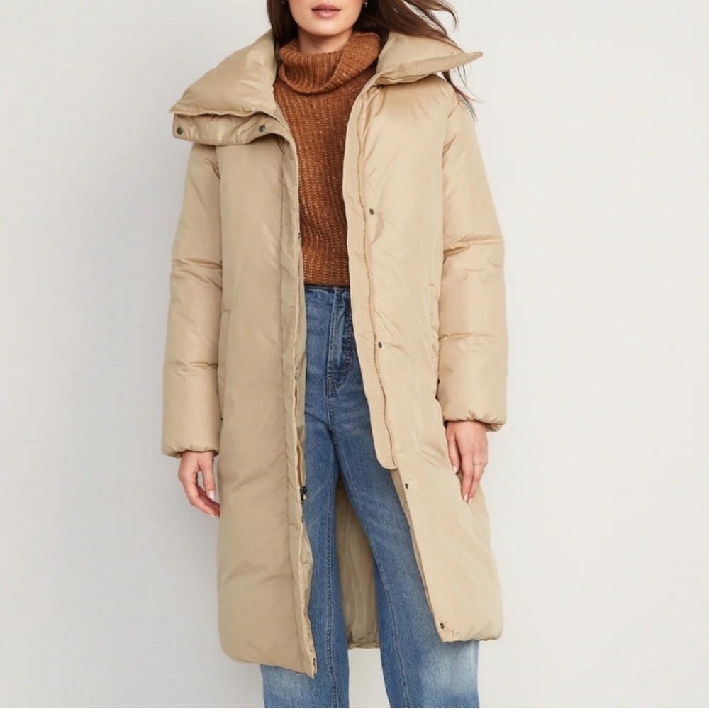 OLD NAVY Water-Resistant Long Duvet Puffer Coat